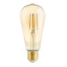 Ampoule vintage LED E27 filament ambré blanc chaud 4W ST64 2500k pas cher Optonica