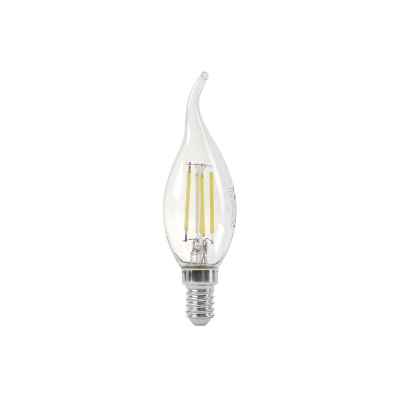 Ampoule LED Filament Tip Bougie C35T Verre Claire Dimmable E14 Blanc Chaud 2700K 4W pas cher 