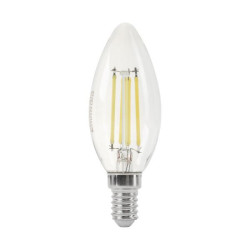 Ampoule Bougie LED C35 FILAMENT E14 Blanc Chaud 2700K 6W pas cher 